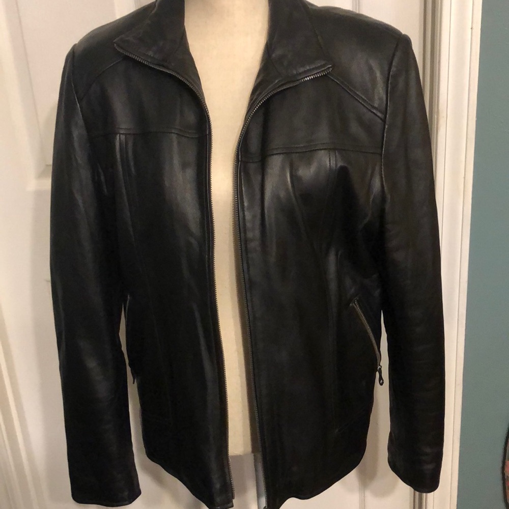Leather jacket size Large